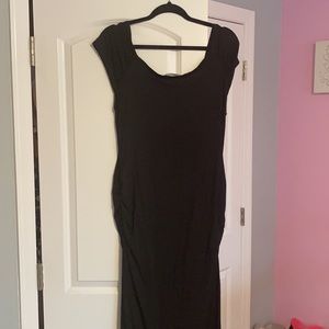 Black maternity maxi